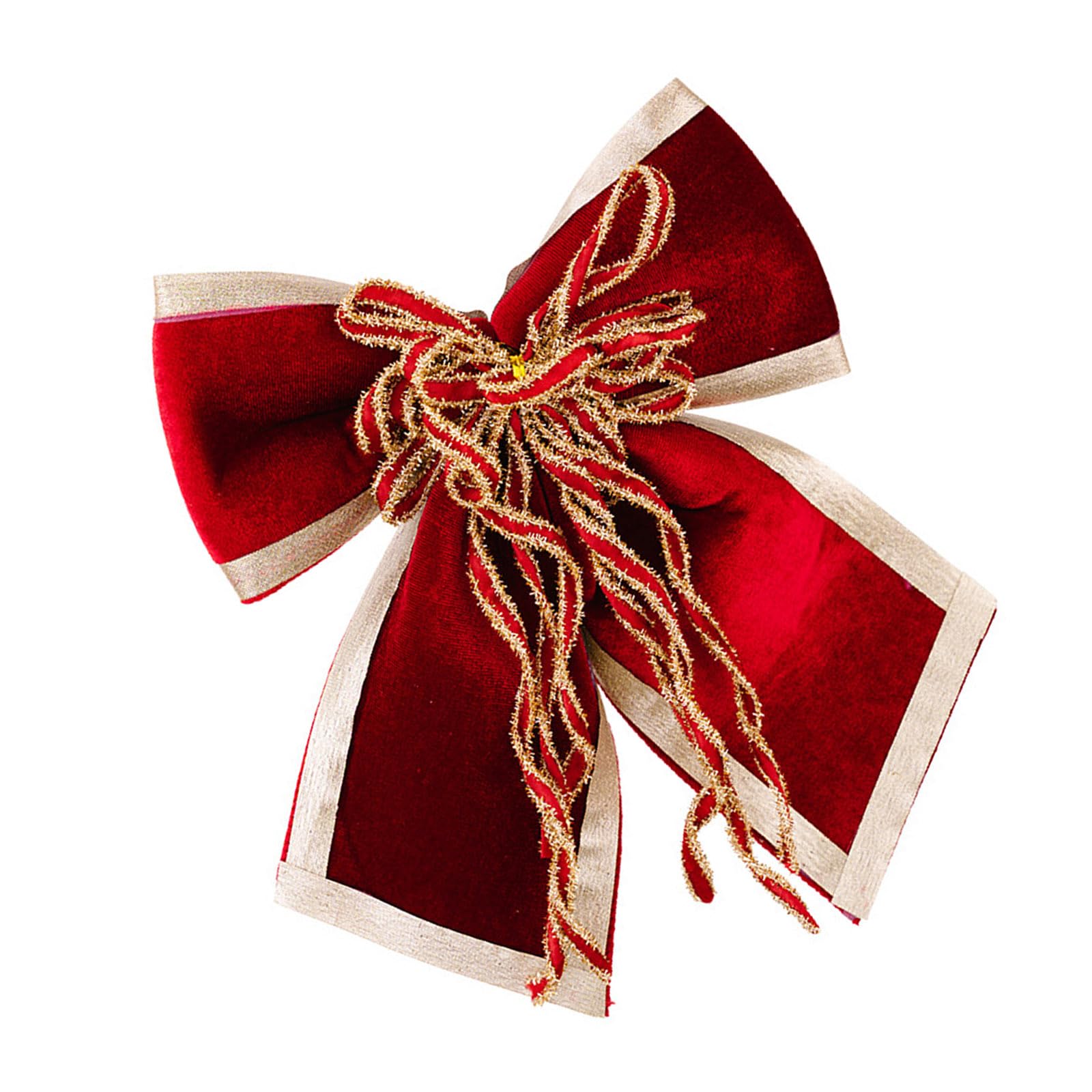 Jazuaiao Velvety Fabric Bowknot Christmas Tree Decoration for Front Door Wreath Mantels Wrapping Wedding Decoration Velvety Fabric Bowknot