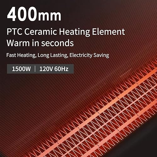 Miniatura 27 de Simple Deluxe Calentador de espacio portátil, calentador de manta para cama interior, calentamiento rápido de 3 segundos de 1200 W, calentador