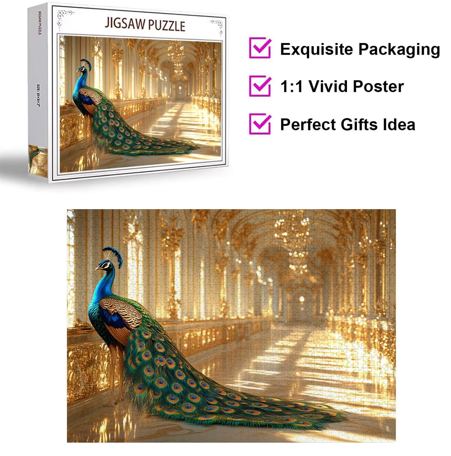 Puzzle 1500 sztuk Paw Trudne drewniane puzzle, n-380 | Niemożliwe wyzwanie, inteligentna gra zręcznościowa, gry logiczne dla całej rodziny, pomysł na prezent, dom