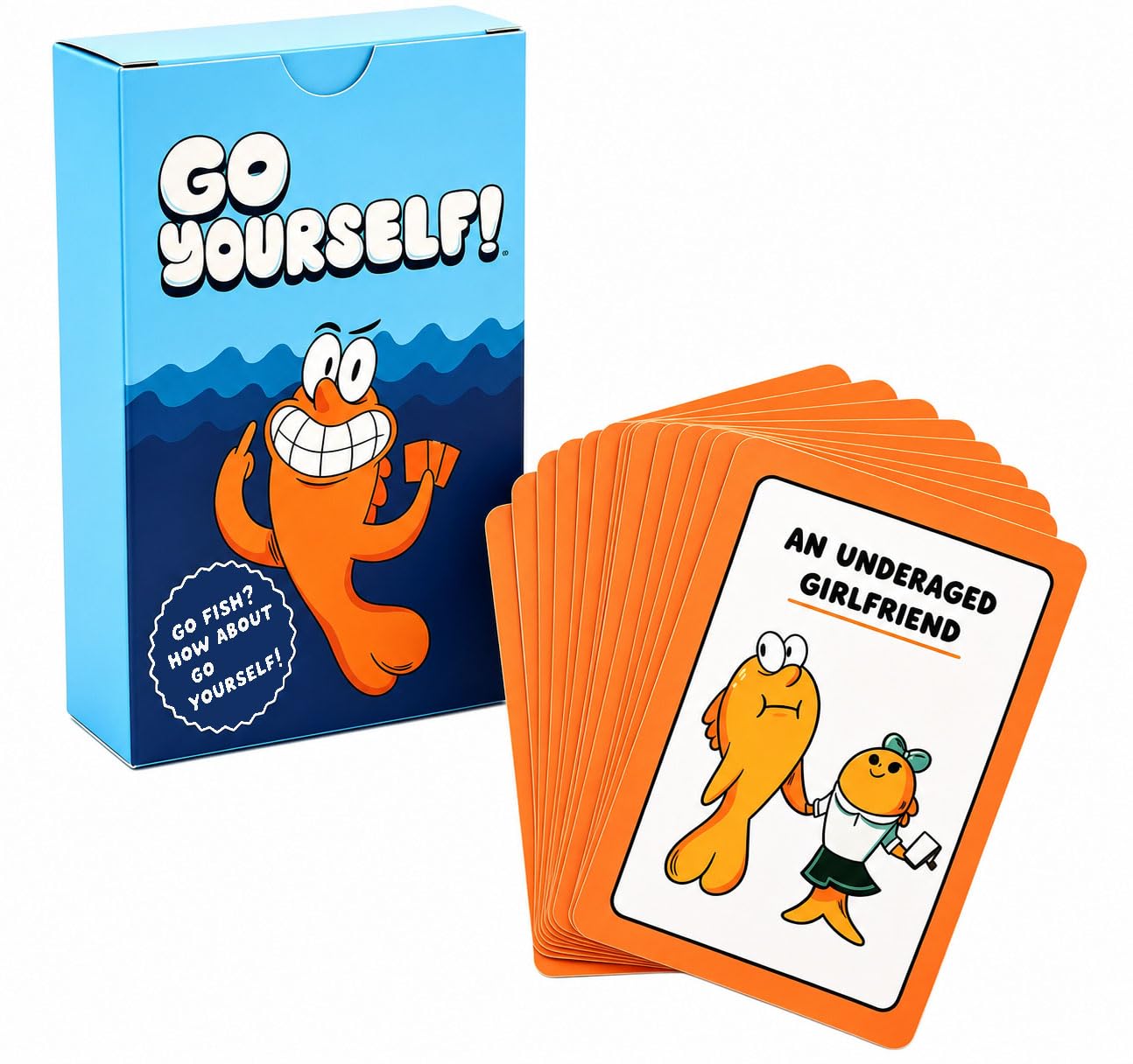 Elyndoramay 48 Cards Go Fish Card Game Adult Version Funny Interactive Card Games for Adults Hilarious Party Games for 2 8 Players Family Game Night Travel Entertainment Gift