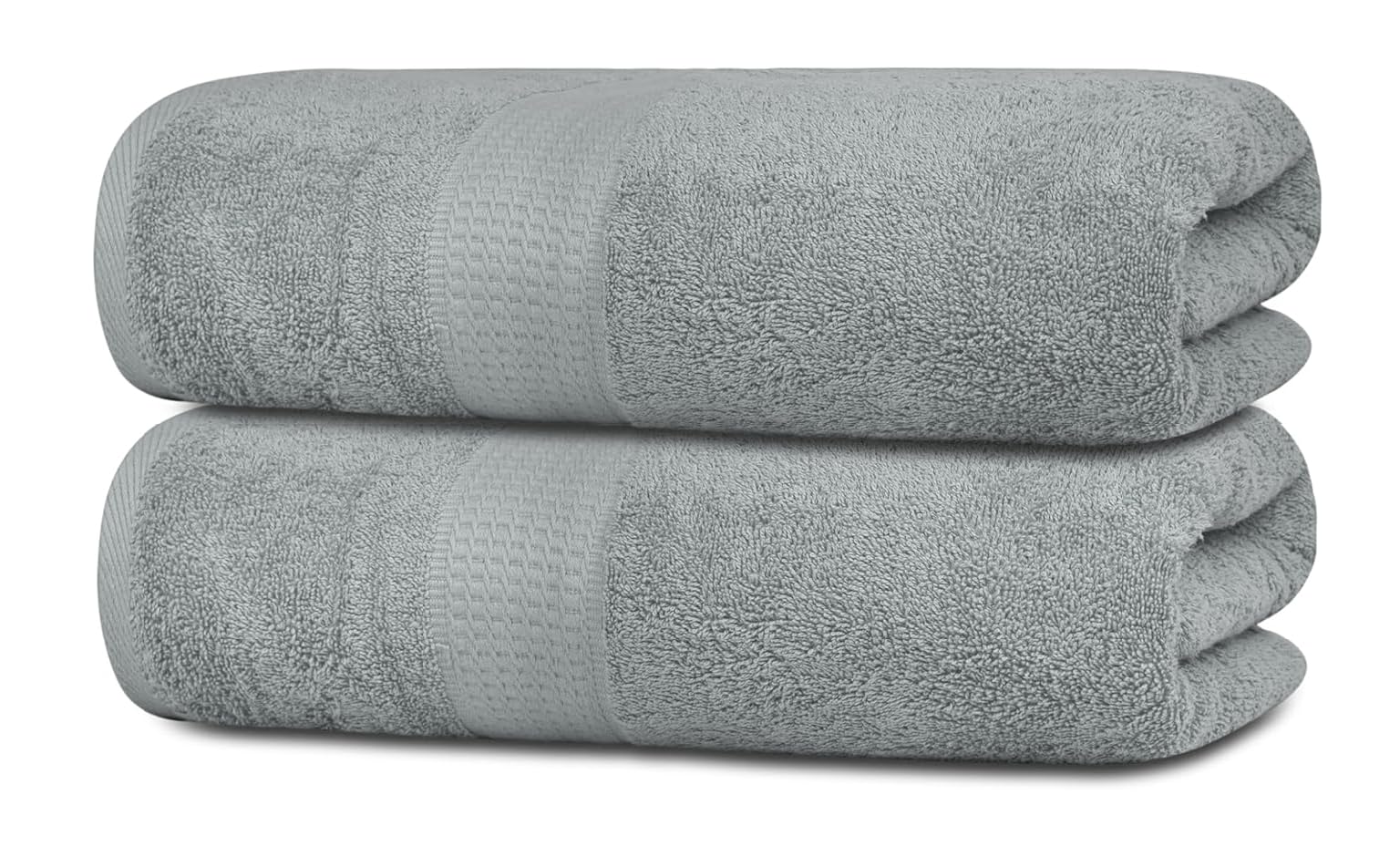 Pack of 1-2 Extra Large Luxury Jumbo Bath Sheets 800GSM Pure Egyptian Cotton Highly Absorbent Big Bath Sheets Super Soft XL Bath Towels (2, Silver)