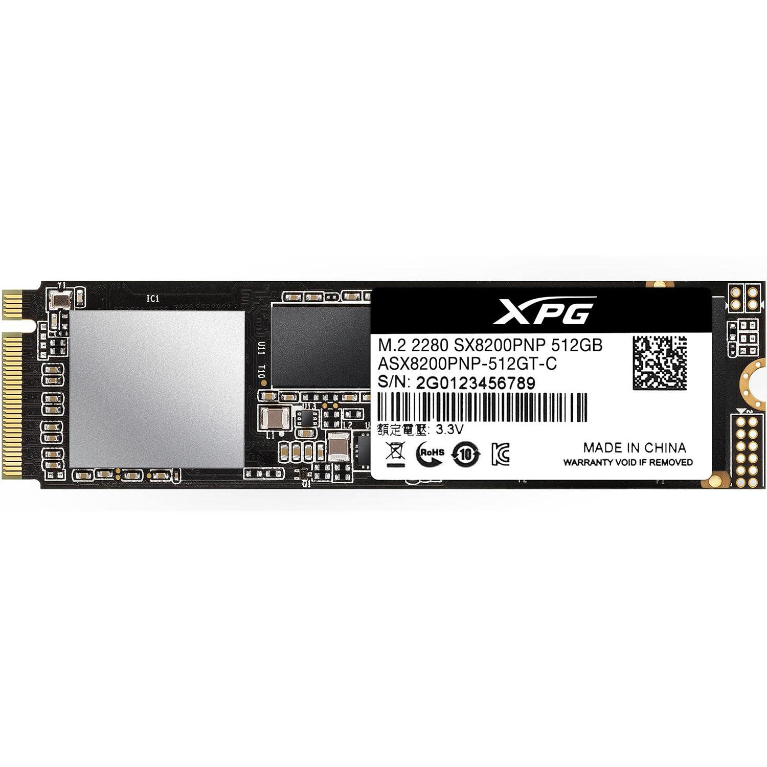 Adata ASX8200PNP-​512GT-​C - Disco SSD M.2, color negro
