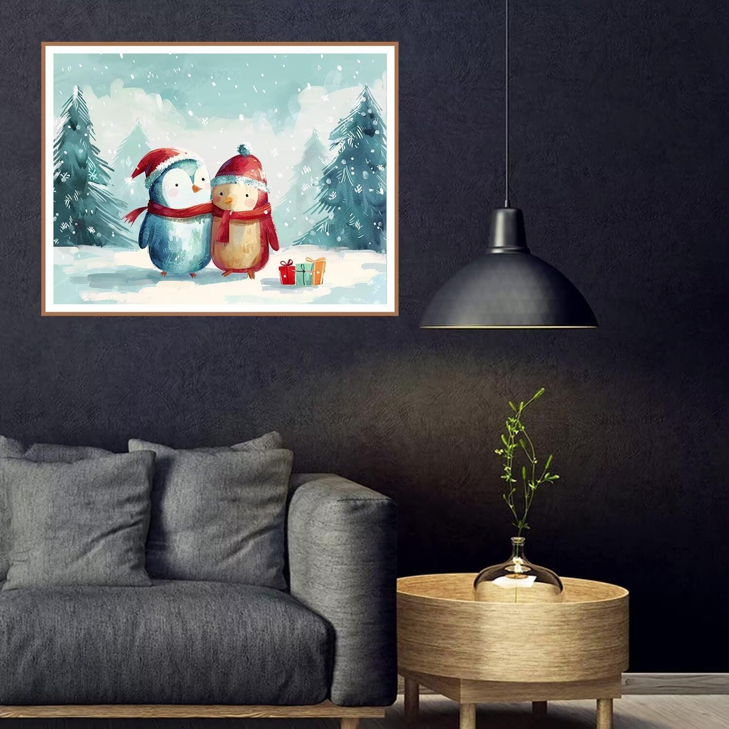 ダイヤモンドアートクリスマス ダイヤモンド刺繍 全面貼り付けタイプ ダイヤモンドペインティング ペンギン ダイヤモンド アート ダイ