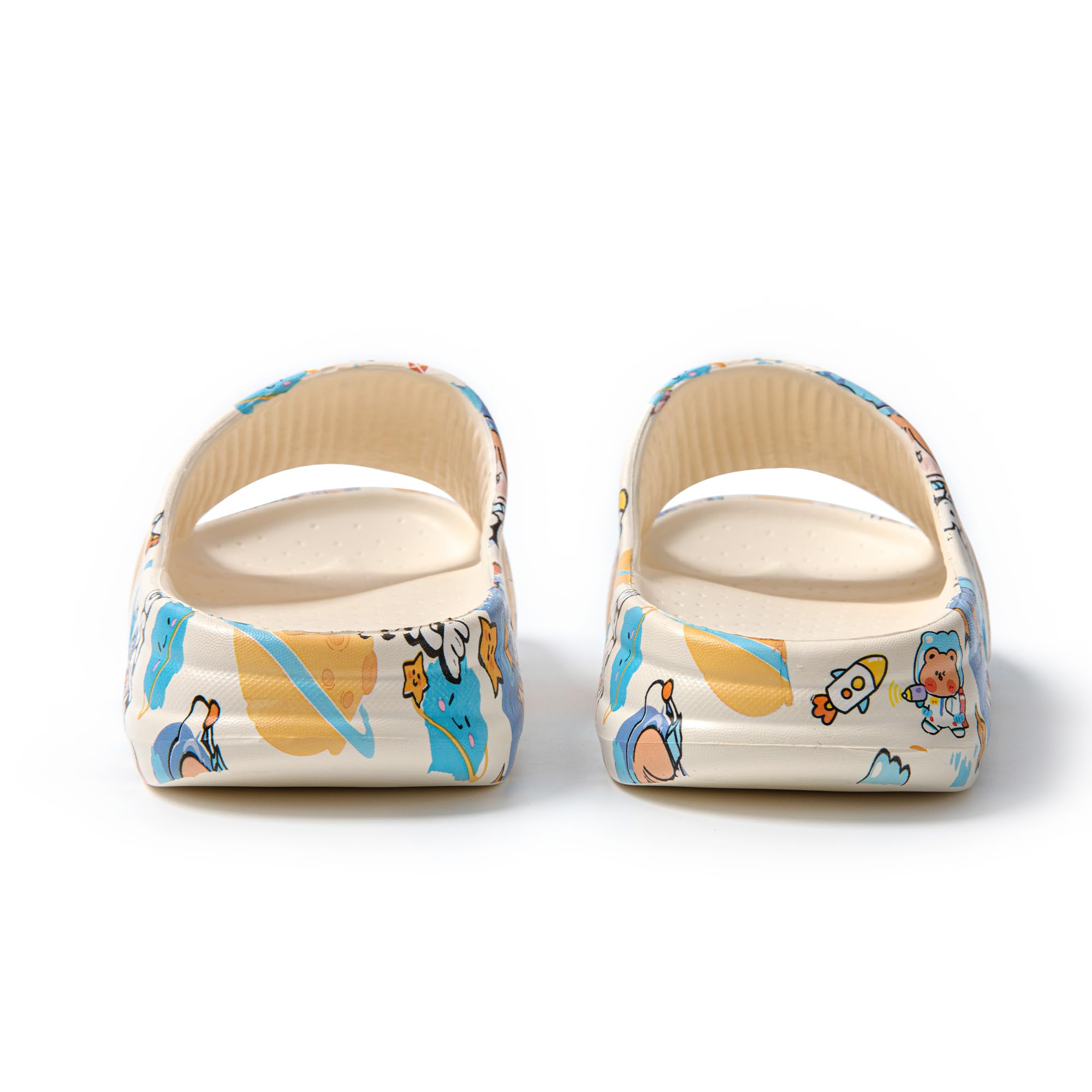 JOMIX Chanclas Mujer Verano con Estampado Chanclas Playa Mujer Plataforma Chanclas Piscina Mujer Suela Gruesa