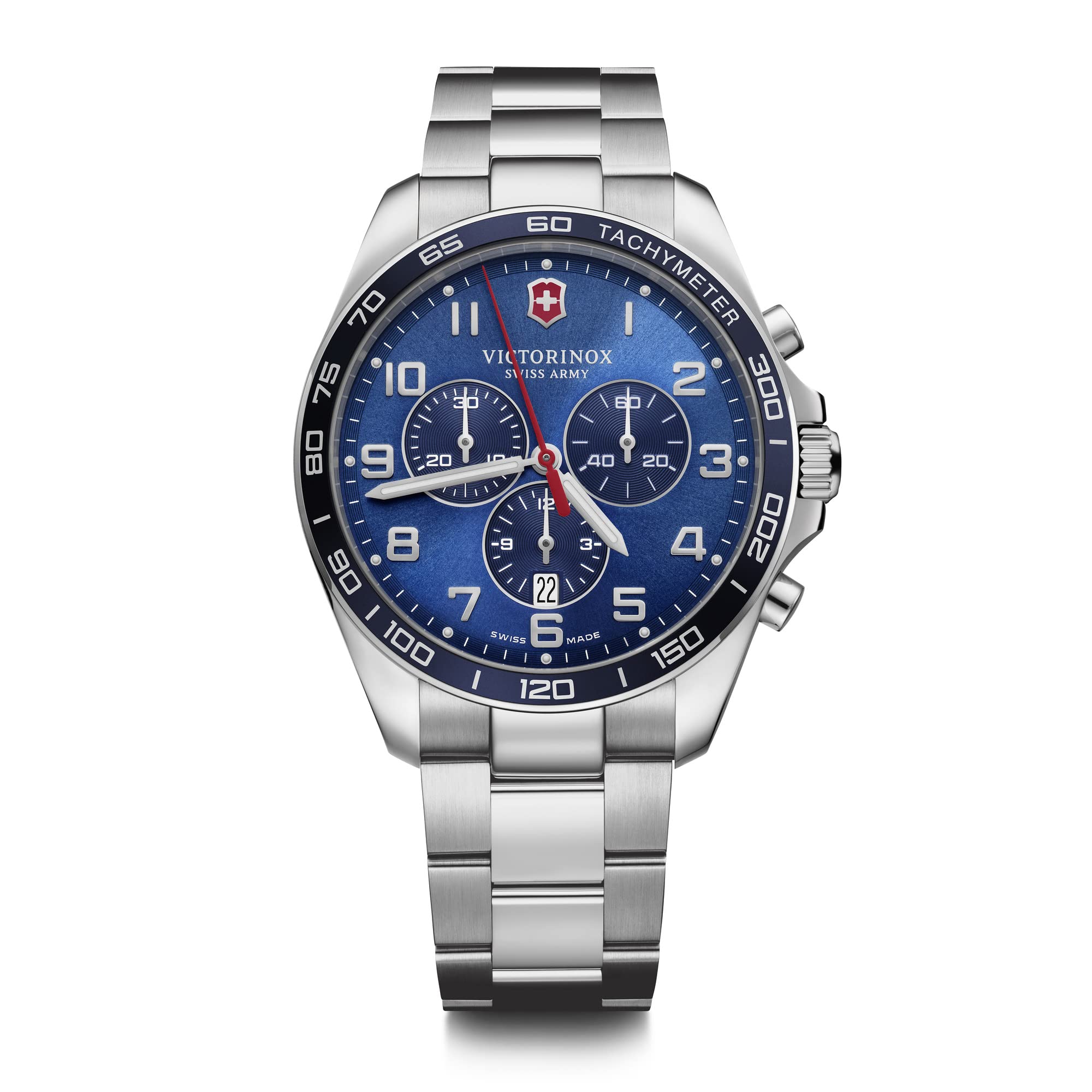 Victorinox Fieldforce Classic Chrono Watch with Blue Dial and Stainless