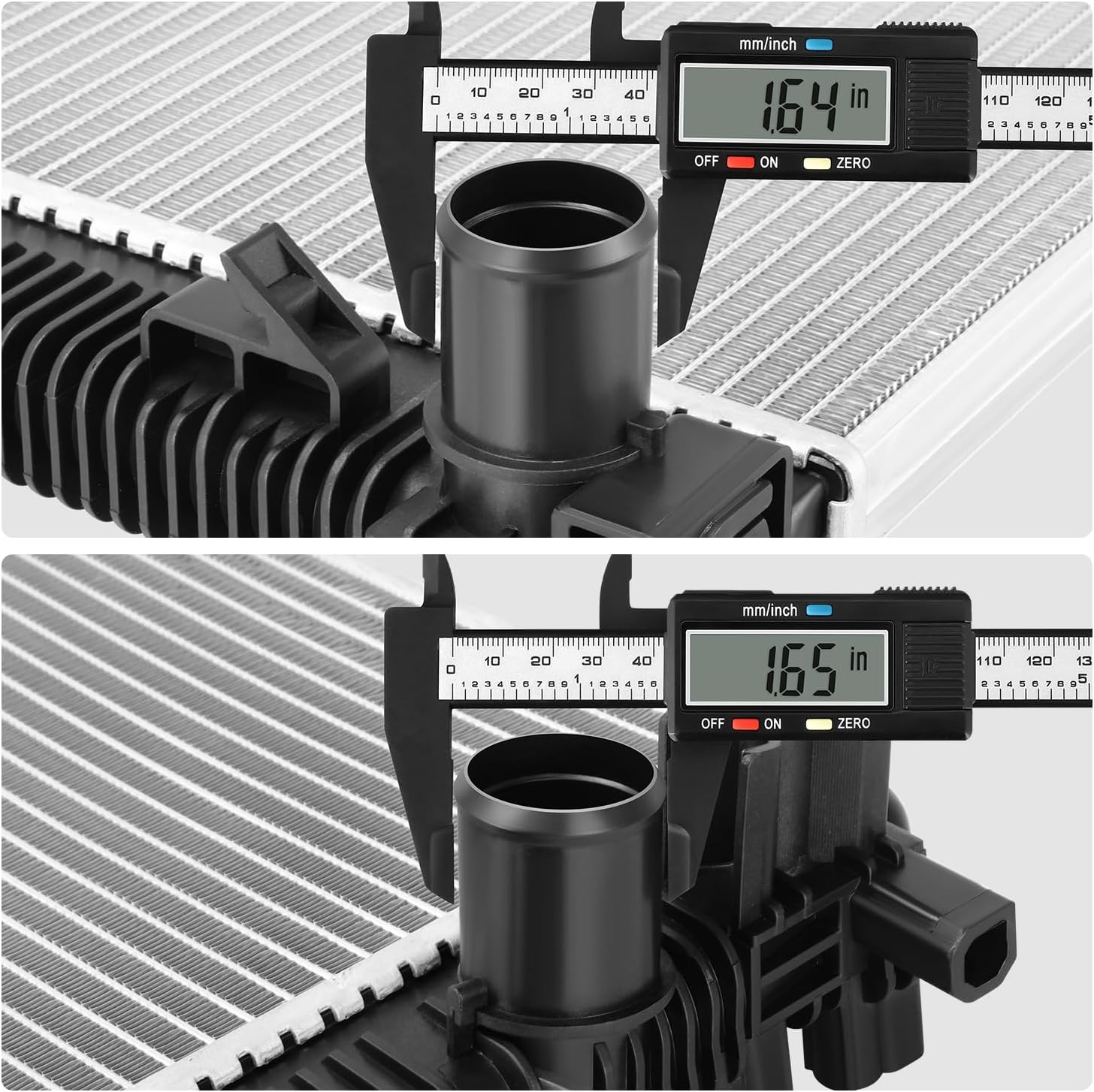 DNA MOTORING OE Style 1-Row Aluminum Cooling Radiator Compatible with 17-23 Chrysler Pacifica / 20-22 oyager, OEM-RA-13641, CH3010380