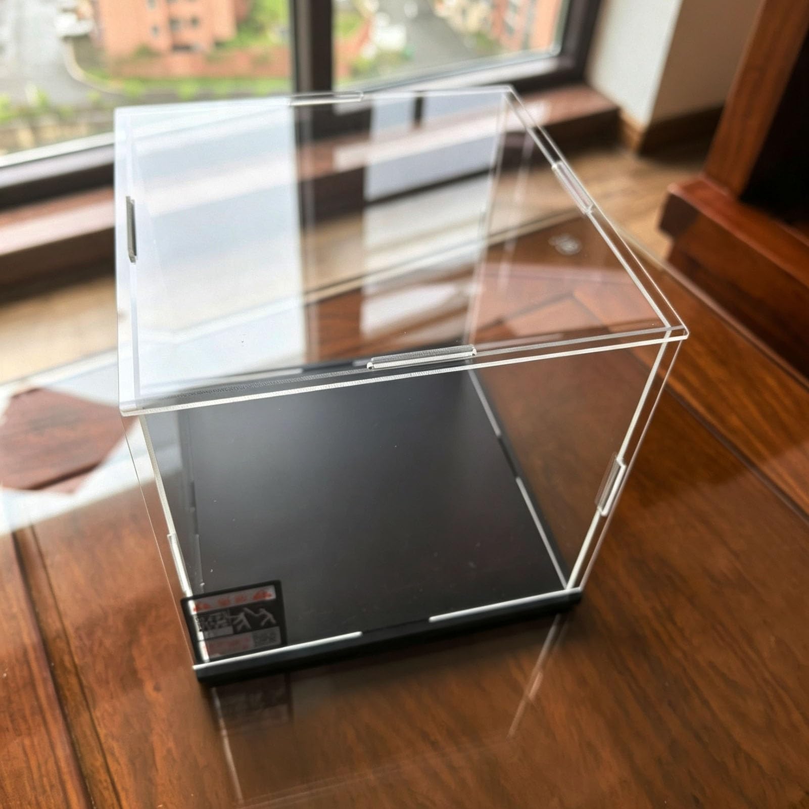 Vitrina Expositora Vitrina Alta y Transparente (cubierta Antipolvo) | Vitrina Rectangular Tipo Cubo de Acrílico (alternativa Al Vidrio), Caja para Guardar Recuerdos(45x45x55cm(18x18x22in))