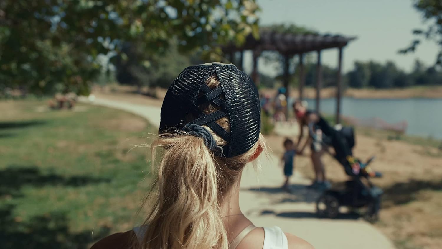 Funky Junque Ponytail Hat for Women - Baseball Cap with Adjustable Fit & High Pony Tail Criss Cross Back for Everyday Wear - Image 7