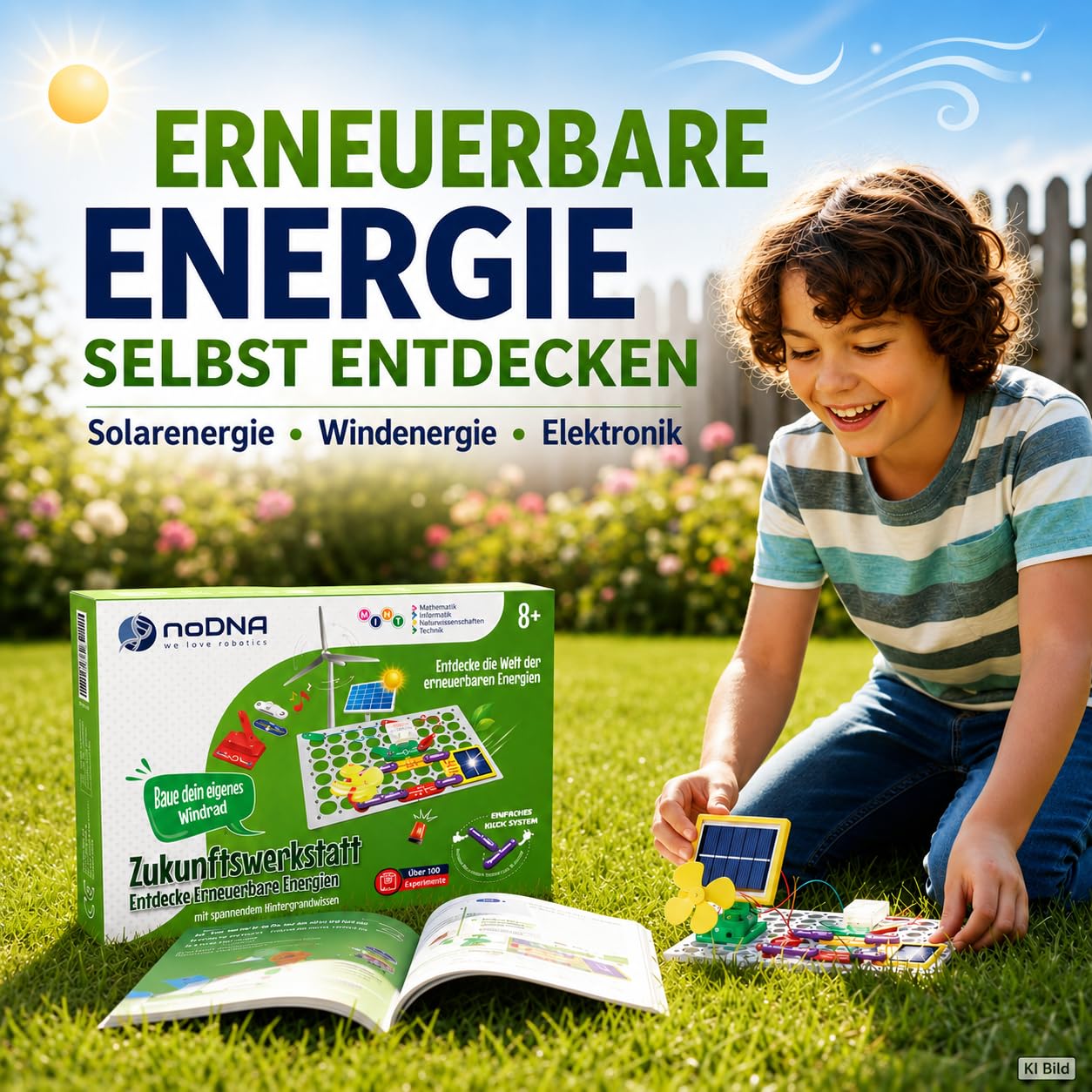 NoDNA - Cassetta elettronica per bambini a partire da 8 anni di esperimenti per bambini a partire da 8 anni, kit di costruzione elettronica, kit di montaggio elettronico, regalo per ragazzi 8 anni