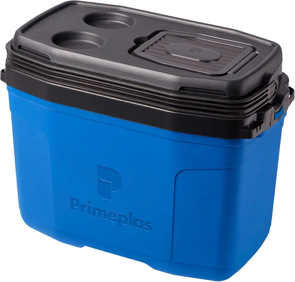 Caixa Térmica 26 Latas Compact 360 20L Primeplas Isolamento Térmico 360 | Conservação 24h com Gelo - Azul