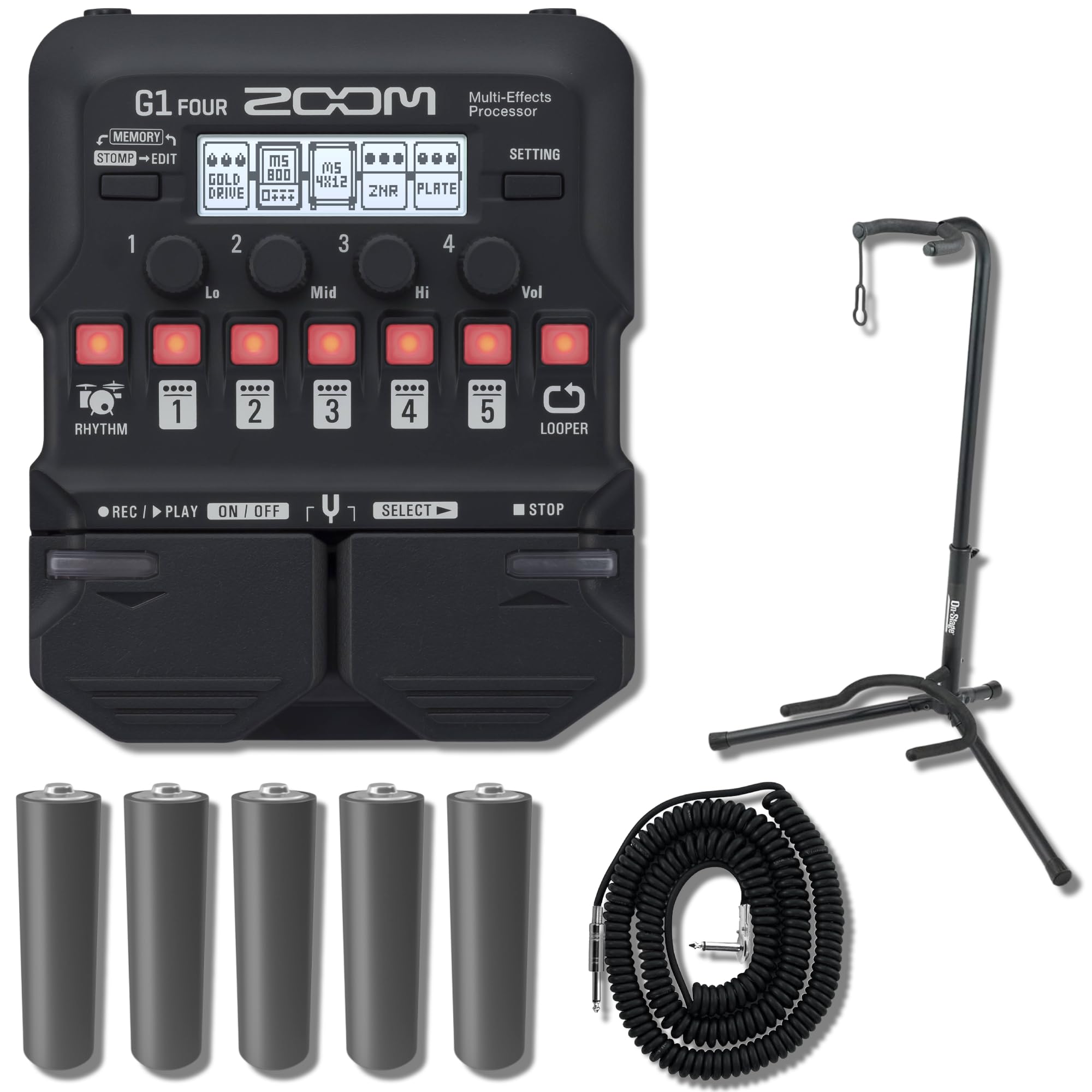 Amazon.com: Zoom G1 Four Multi-effects Processor with XCG-4
