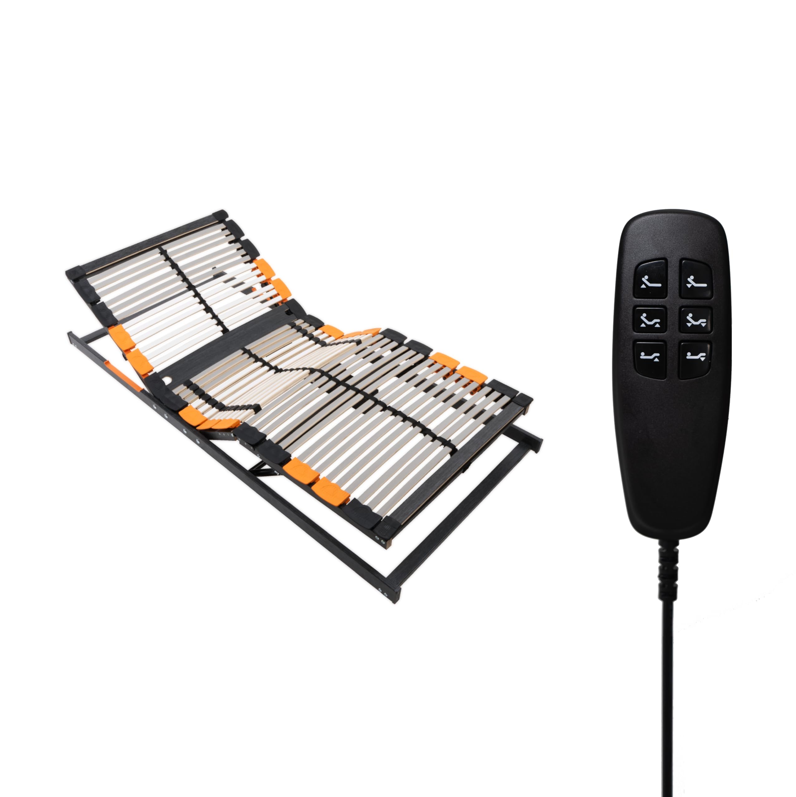 BMM stelaż pod materac 80x200 cm Premium XXL ramka z silnikiem do 180 kg/elektrycznie regulowany/7 stref/dla wszystkich materacy/wysokość 10 cm/stelaże produkowane w Niemczech