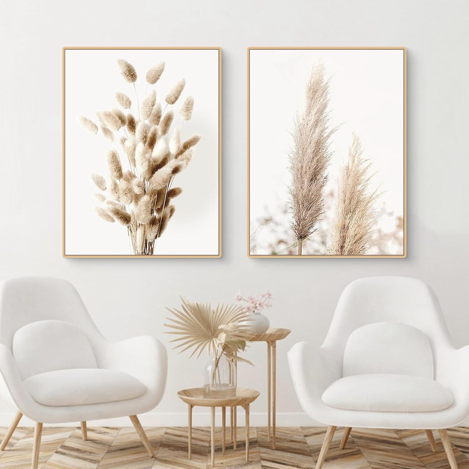 HMXQLW Nature Moderne Beiges Pampa Impression sur Toile Affiche Decoration Murale Tableau Art Toile Peinture Salon Chambre Maison Decoration Murale Sans Cadre (3X50X70CM)