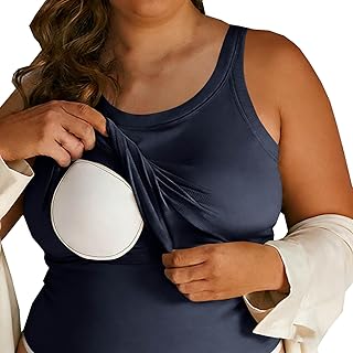 Plus Size Tank Tops for Women with Built in Bras Casual Sleeveless Camisole Padded Tanks