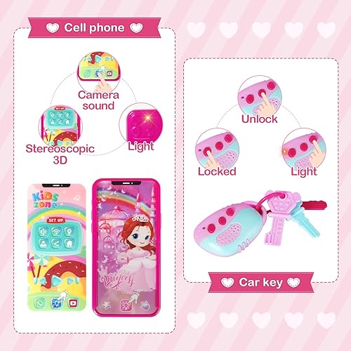 Vista 25 de Shemira Bolso de juego para niñas pequeñas, juguetes de princesa para niñas de 3, 4, 5, 6, 7, 8 años, regalo de Navidad y cumpleaños, bolso