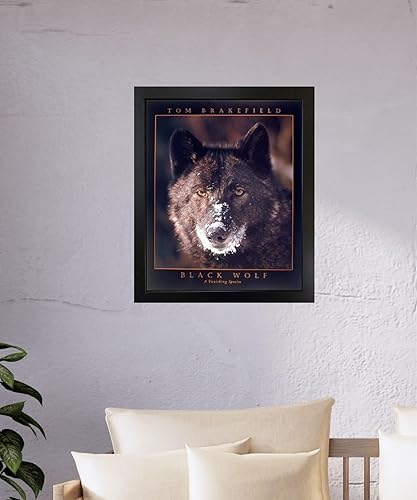 Miniatura 4 de Póster artístico para decoración de pared, diseño de lobo negro (una especie desaparecida) (16 x 20 pulgadas)