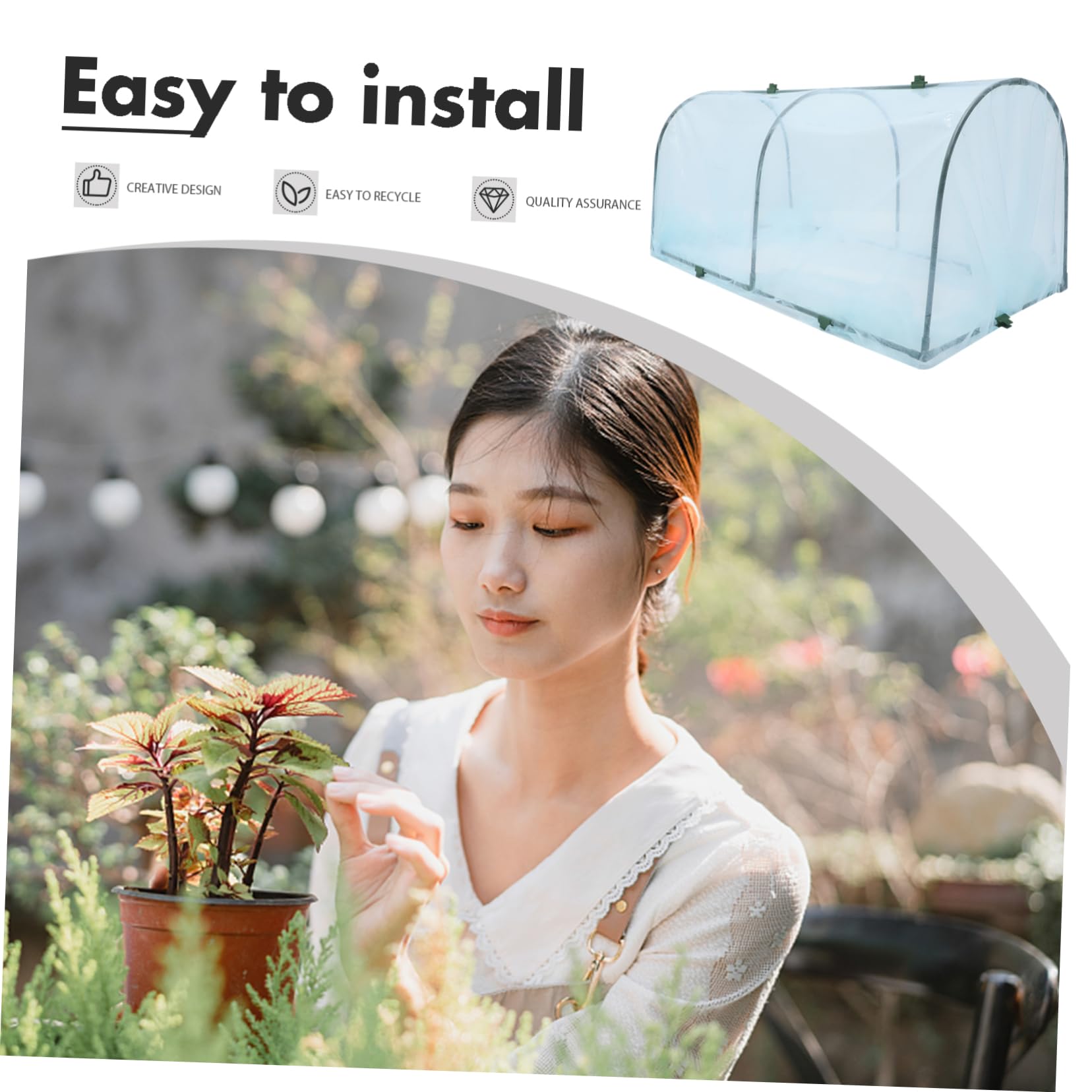 Hemobllo Invernadero De Aislamiento para Plantas y Flores De Jardín Accesorio De Jardín Material Plástico para o Terraza Soporte Protección Humedad