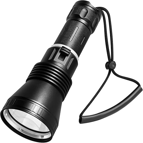 ZHUVATAR - Linterna de buceo linterna de buceo impermeable de 6000 lúmenes luces de buceo recargables linterna LED subacuática luces sumergibles con