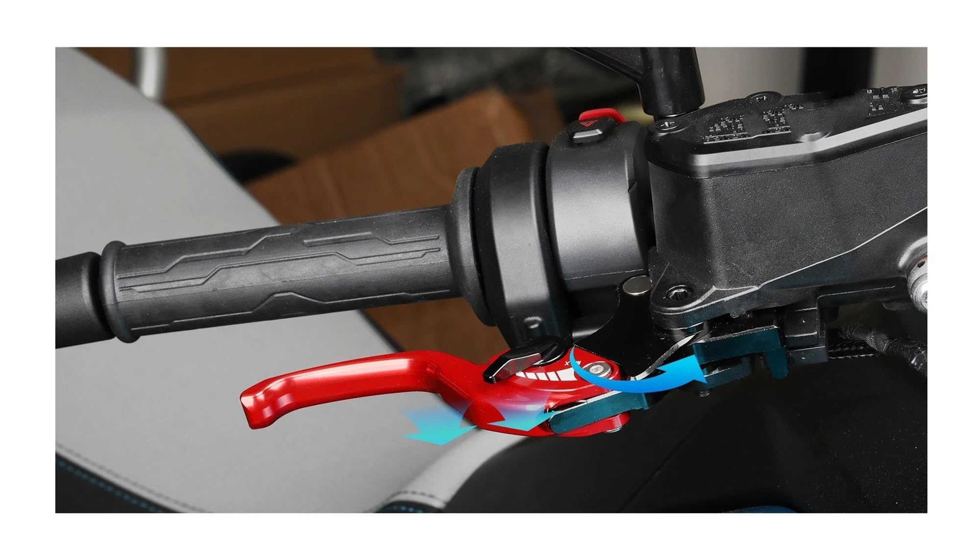 Manillar Manetas Embrague para CFMOTO para CF Moto para 450MT 450 MT CF450MT Motor Ajustable Freno Corto Embrague Manija Protectora Palancas(2)