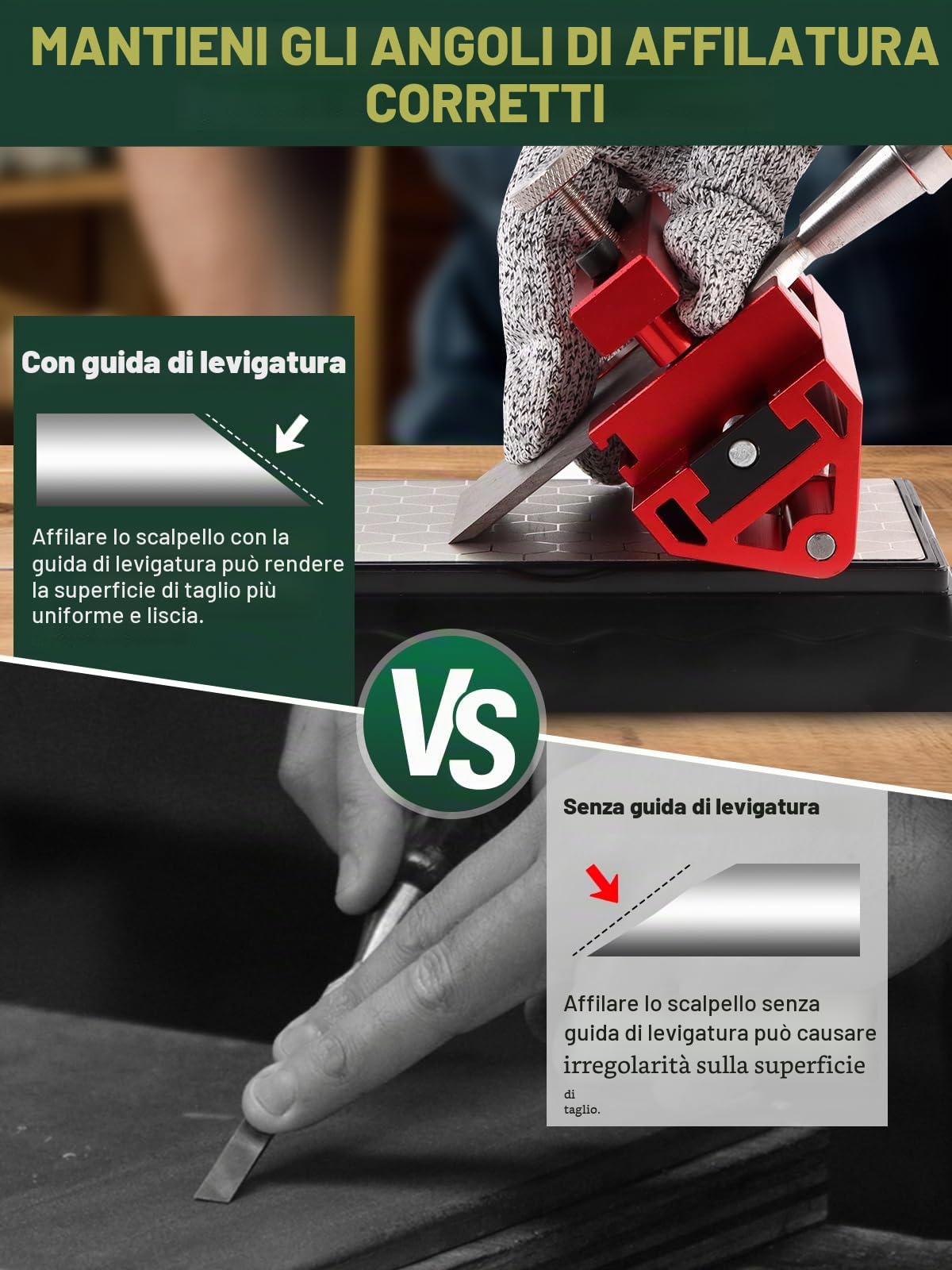 Kalolary 2 pietre Diamantate per Affilatura con Kit per Scalpelli