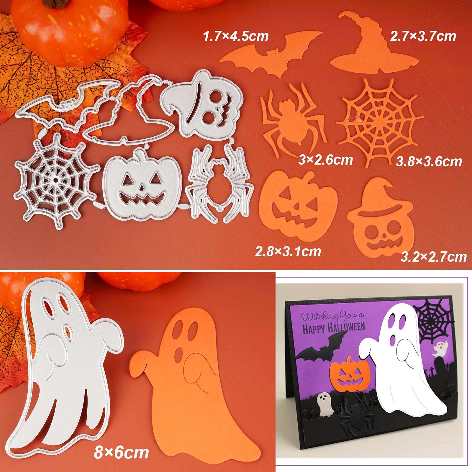 13Pcs Pochoirs Matrices à Découper Halloween Modèle De