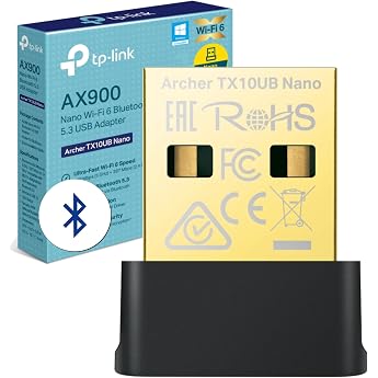 TP-Link Archer TX10UB Wi-Fi 6 AX900 Buletooth WLAN Stick for PC, Dual Band WLAN Adapter, Nano Size, WPA3, MU-MIMO, Only Compa
