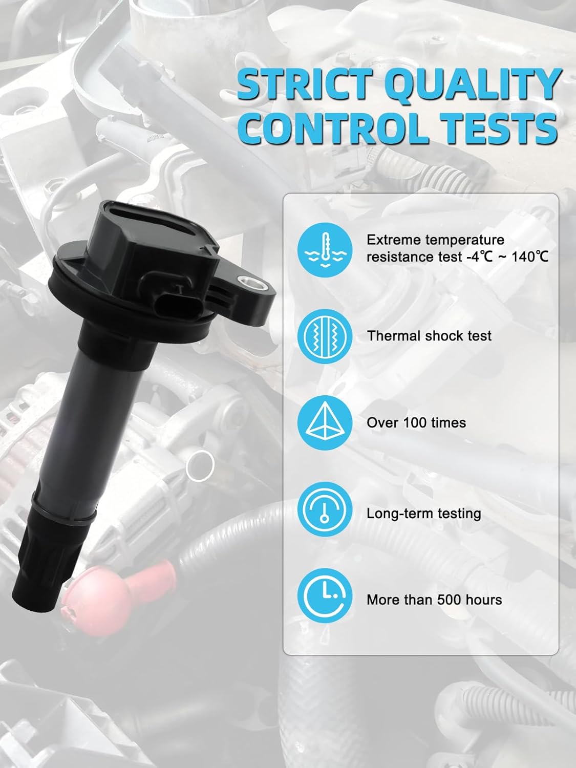 Set Of 6 UF823 Ignition Coil Pack (3.5L 3.7L) 2016-2020 For Ford Edge Explorer F150 Flex Mustang Police Taurus Transit,For Lincoln Confinental MKT MKX, Replace # SKIC508 DG563