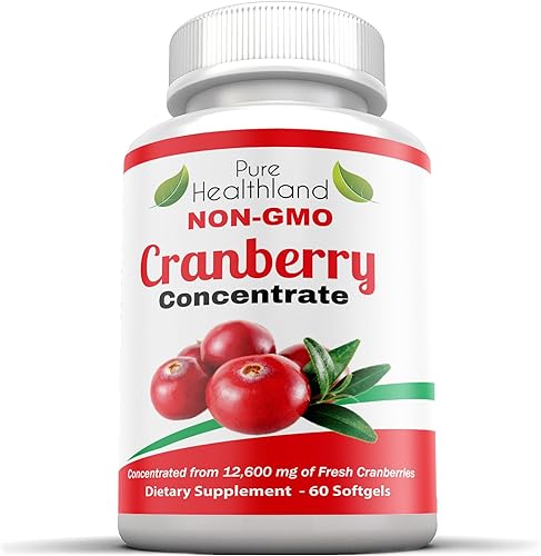 Suplemento concentrado de arándano no transgénico para infección del tracto urinario ITU. Es igual a 12600 mg de arándanos. Triple fuerza para