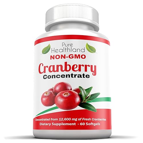Non-GMO Cranberry Concentrated from 12,600mg - Triple Strength Softgels -