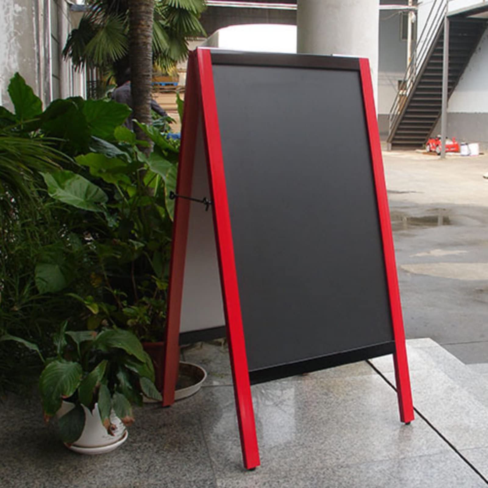 Stehendes Kreidetafel-Schild Mit A-Rahmen, Rotes Gehwegschild Mit Holzrahmen, Doppelseitige Menü-Kreidetafel Für Hochzeitsfeier Im Restaurant, Geschäft