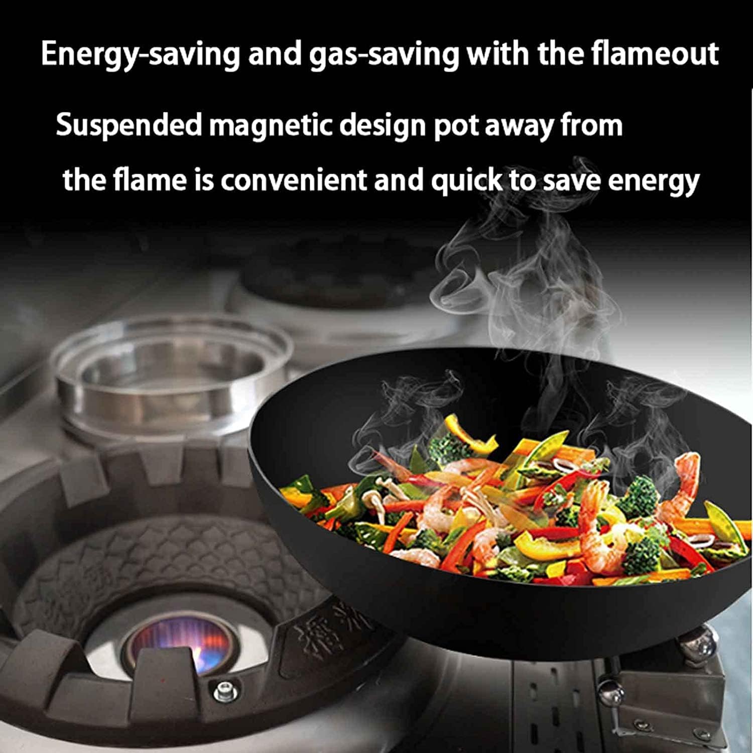 Commercial Gas Single Stove, Stainless Steel Gas Commercial Gas Stove, Liquefied Petroleum Gas Gas Stove for Kitchen,Natural Gas