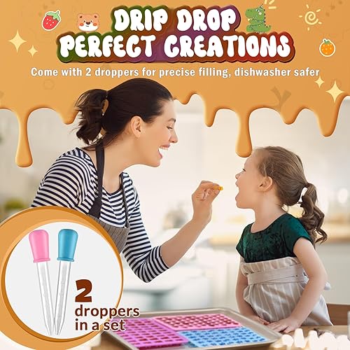 Miniatura 110 de Moldes de bomba de cacao para chocolate caliente, silicona hemisferio de 2.5 pulgadas, paquete de 3, molde semicircular, 6 cavidades, circular, sin