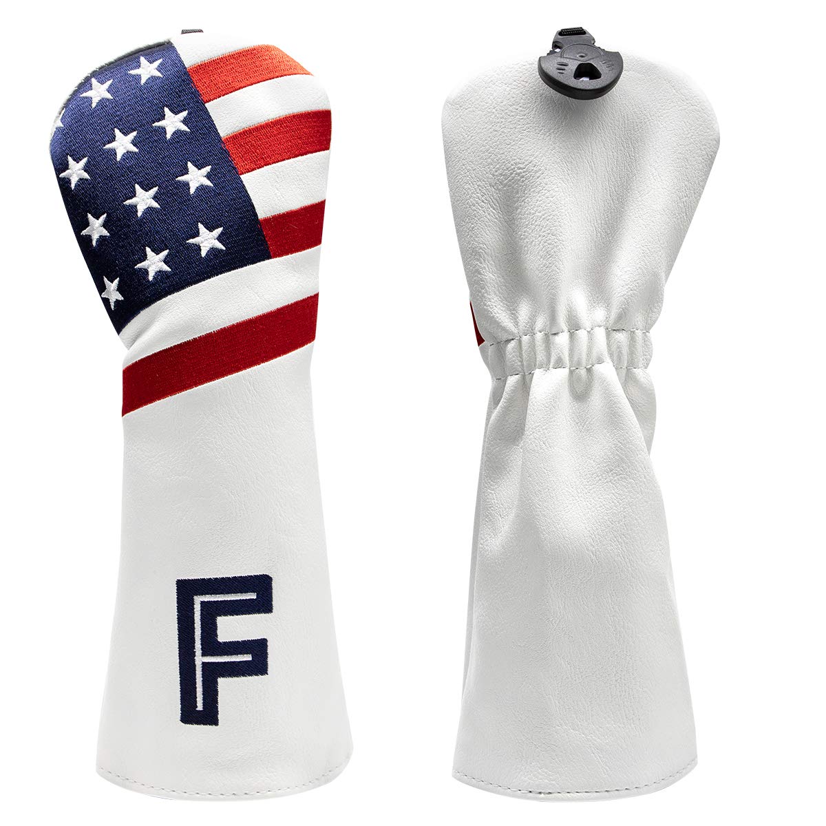 AliennanaGolf Wood Head Covers Set USA American Flag Headcovers Stylish Driver/Hybird Golf Covers Golf Club Wood Head Covers