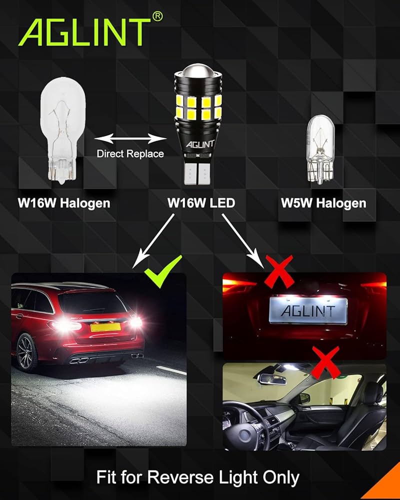 Buy 2Pcs T15 LED W16W Led Bulb Canbus No Error 1000LM Wedge Reverse Lights 921 912 Car