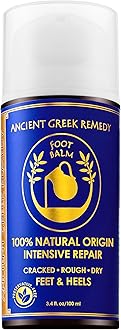 Dry Cracked Heels Repair | Organic Foot Cream for Dry Feet & Callus with Jojoba, Lavender, Almond, Olive & Vitamin E Oil | Natural Foot Balm & Moisturizer for Skin | Hydrating Foot Treatment | 3.4 oz