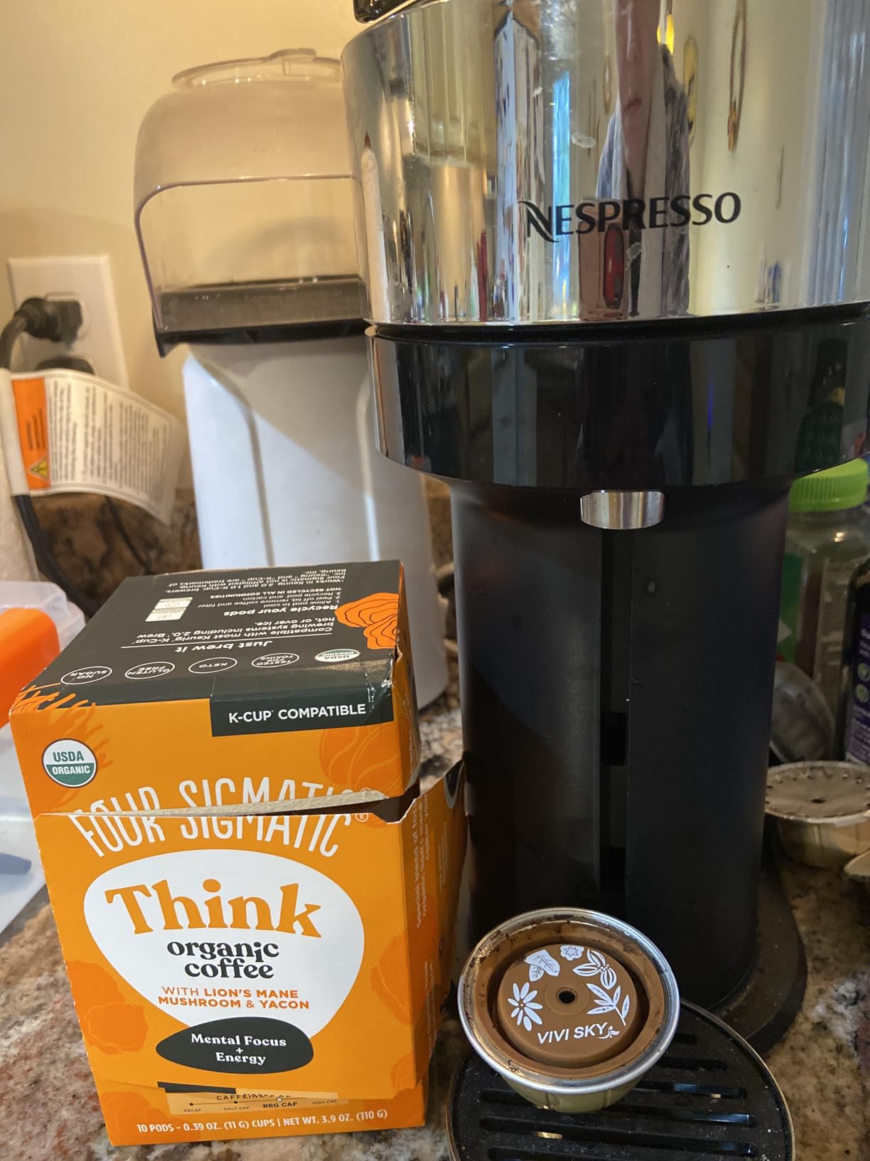 Four Sigmatic Mushroom Coffee K-Cups brewing example