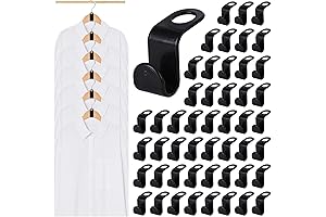 MCPINKY 50PCS Multi-Port Hanger Connector Hooks: Optimize Closet Space and Organization