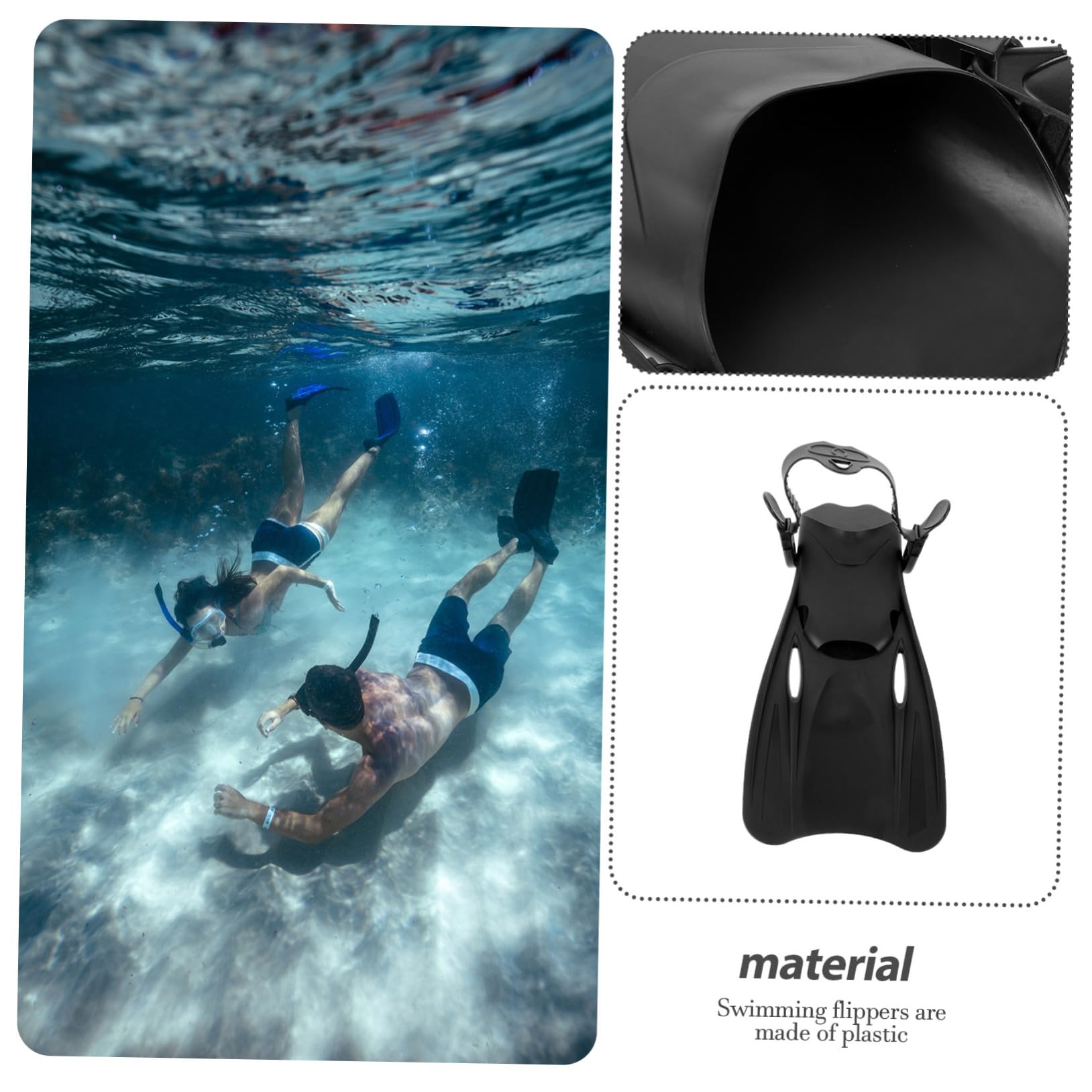 BESTonZON Aletas De Buceo Flotantes De Plástico para Natación Aletas De Snorkel para Adultos para Snorkel El Mar o Entrenamiento Piscina