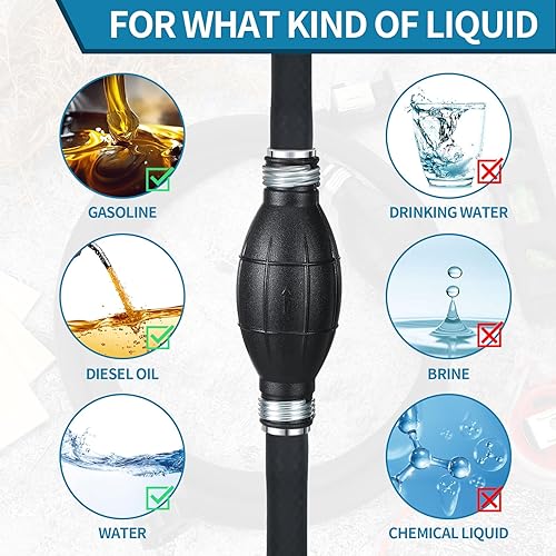 Miniatura 18 de Pangda Manguera de manguera de goma NBR de 1/8 pulgadas, 5/32 pulgadas, 1/4 pulgadas, 5/16 pulgadas, 3/8 pulgadas, transferencia de combustible