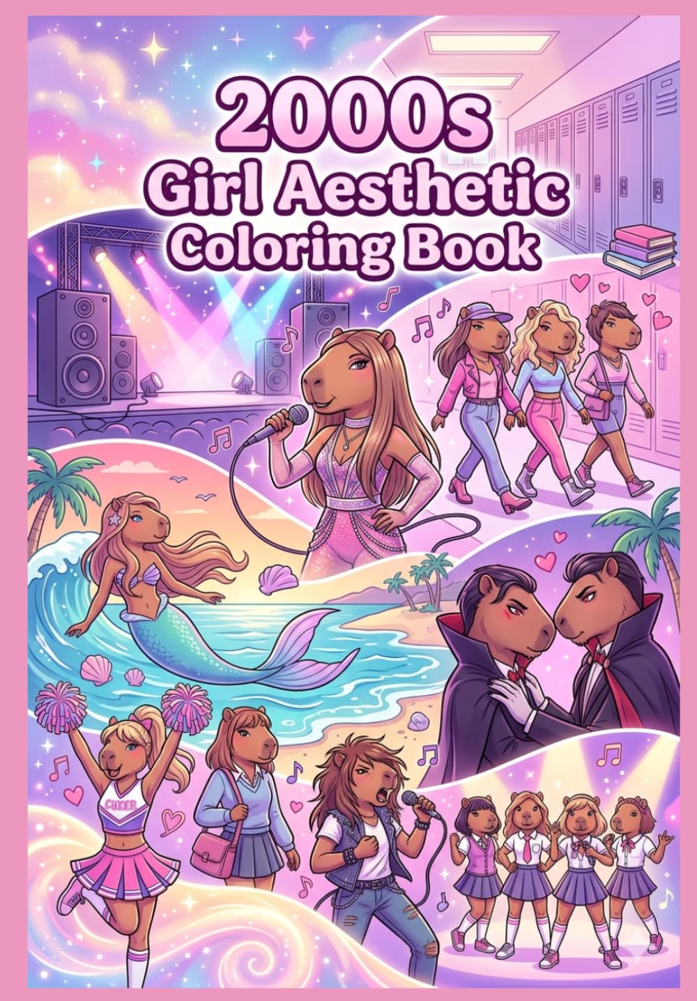 2000s Girl Aesthetic Coloring Book Nostalgic Teen Movies, Series & Pop Culture Coloring Book for Relaxation: Capybara Coloring Book (Capybara Pop Culture Coloring Book)