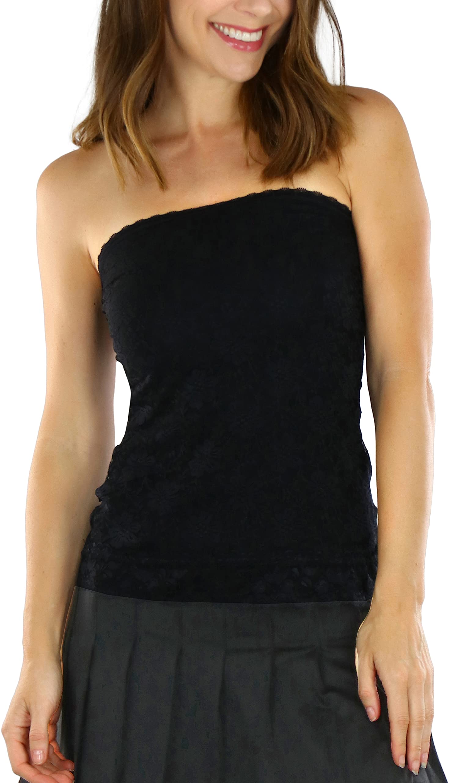 ToBeInStyle Women's Cotton-Spandex Blend Stretchy Tube Top