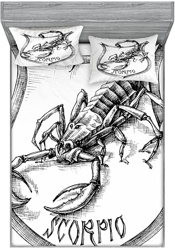 Miniatura 53 de Ambesonne Juego de sábanas bajeras y fundas de almohada, deliciosos tacos con verduras, cocina folclórica, ingredientes de recetas de comida Beige