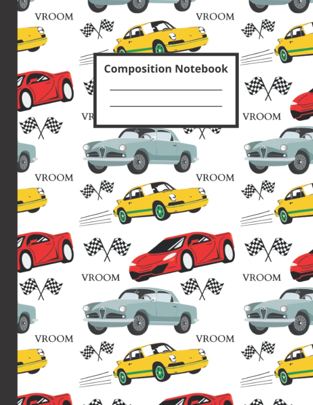 Composition Notebook: Sports Cars Wide Ruled Composition Notebooks for Kids, Boys, Girls, School, Students, Teens, Adults, (8.5 " x 11"/ 110 pages)