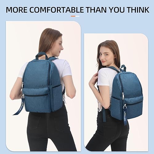 Miniatura 9 de Mochila OMOUBOI Casual Daypacks Superbreak de 14 pulgadas para laptop para mujeres y hombres, apta para turismo y negocios (Azul)