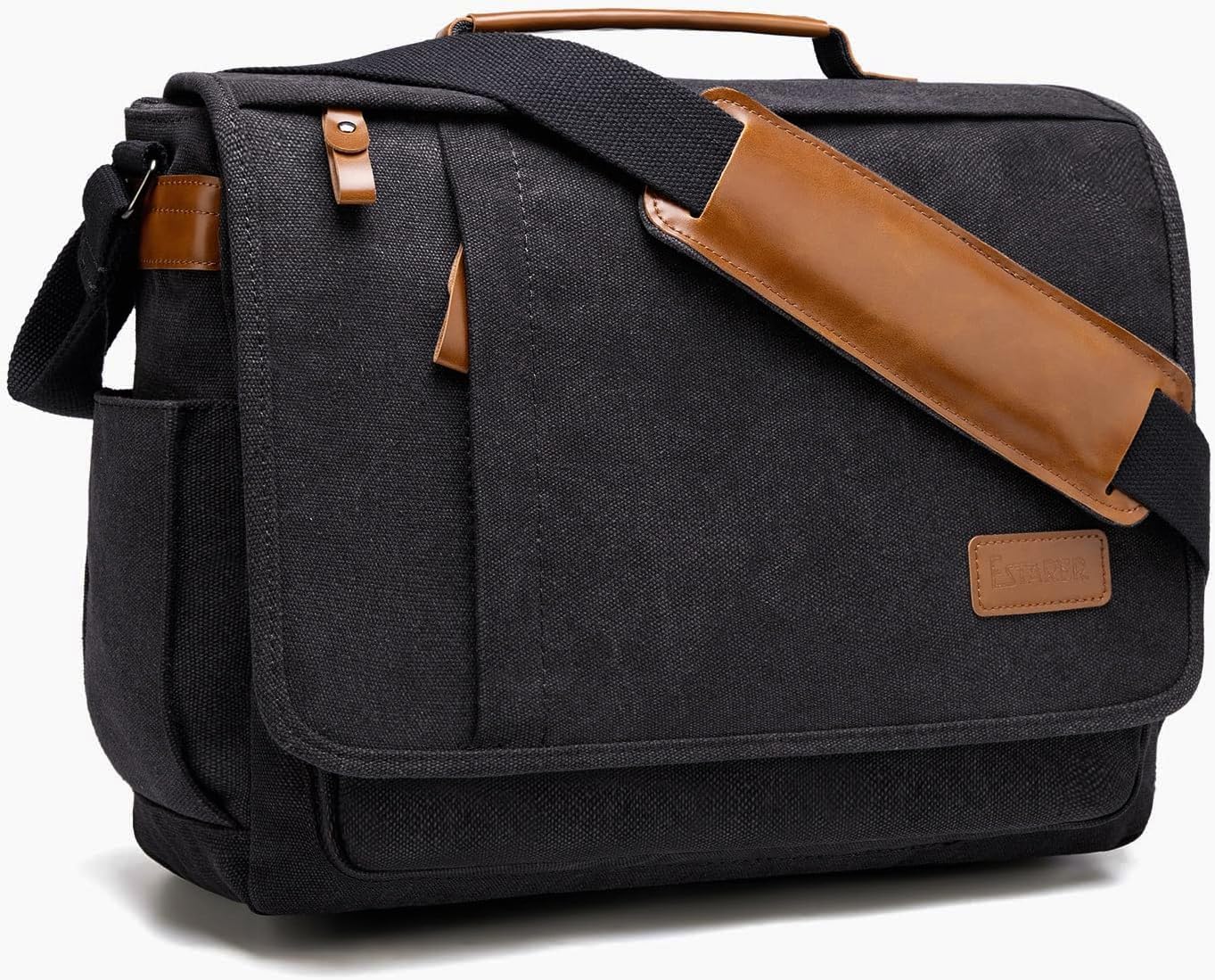 ESTARER 13-14 Inch Laptop Messenger Bag Water-Resistant Canvas