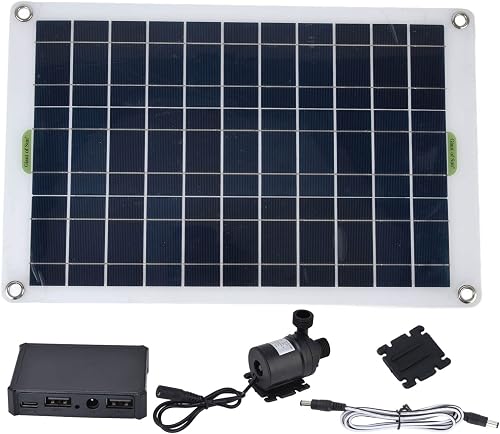 50W Panel 800L/h 12V Low Noise DCfor Long-Lasting Silicone Plastic Solar Fountain Pond Pump Kit for Bird Bath, Solar Water Pump Kit, Fish case, Outdoor Pond, Patio Garden, Solar Water Pump K