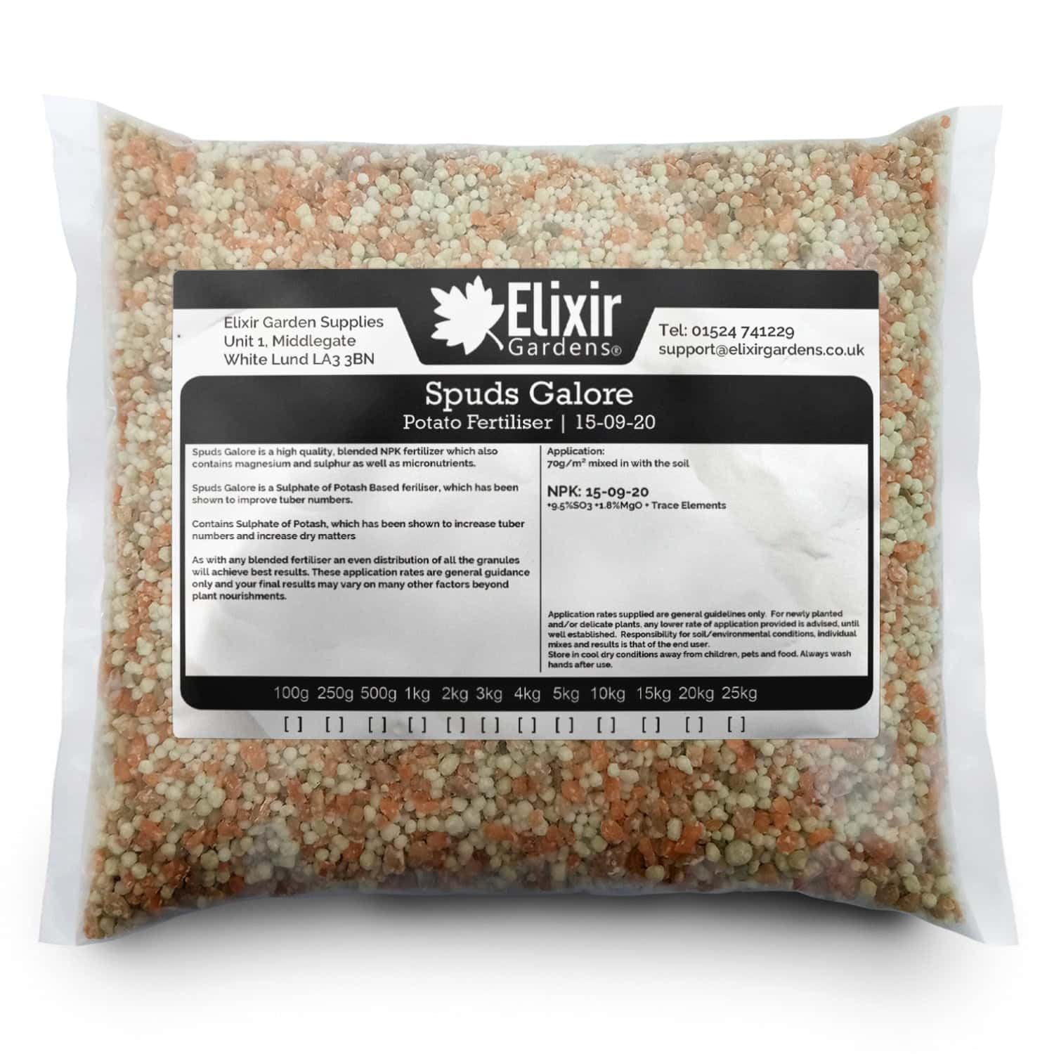 Pro Grower Blended Base Potato Fertiliser 15-09-20 | 250g Polythene Bag | Treats upto 3sqm