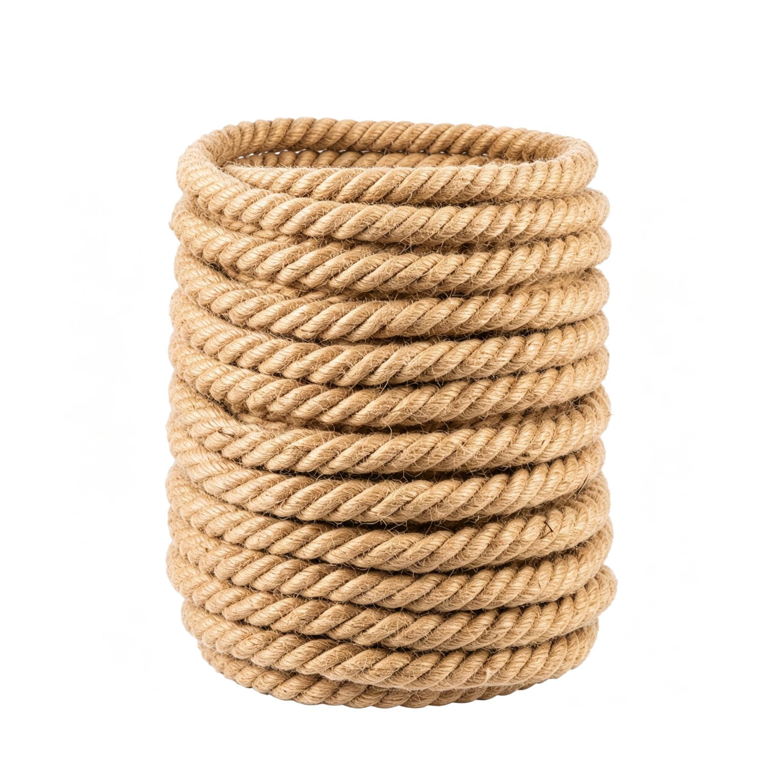 FERNVALE Jute Rope Heavy Duty Natural Hemp Twisted Ropes for Crafts Gardening Tug of War Nautical Climbing Hammock Thick Outdoor Railing Home Decorating Twine Heavy Duty Jute Rope 3cm x 25m