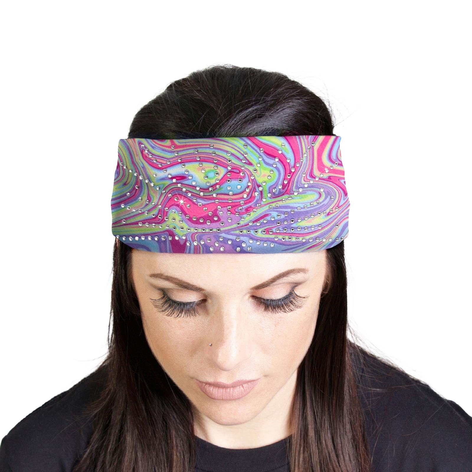 Milwaukee Leather | Bling Designed Wide Headbands-Headwraps for Women Biker Bandana - One Size