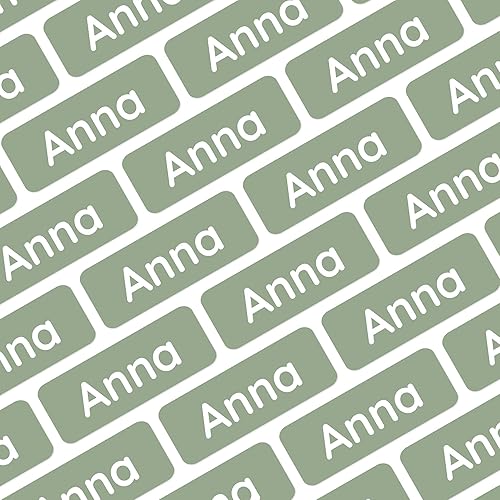 Mini etiquetas de nombre (175) para etiquetar artículos pequeños. Etiquetas adhesivas impermeables extra pequeñas para niños en guardería,